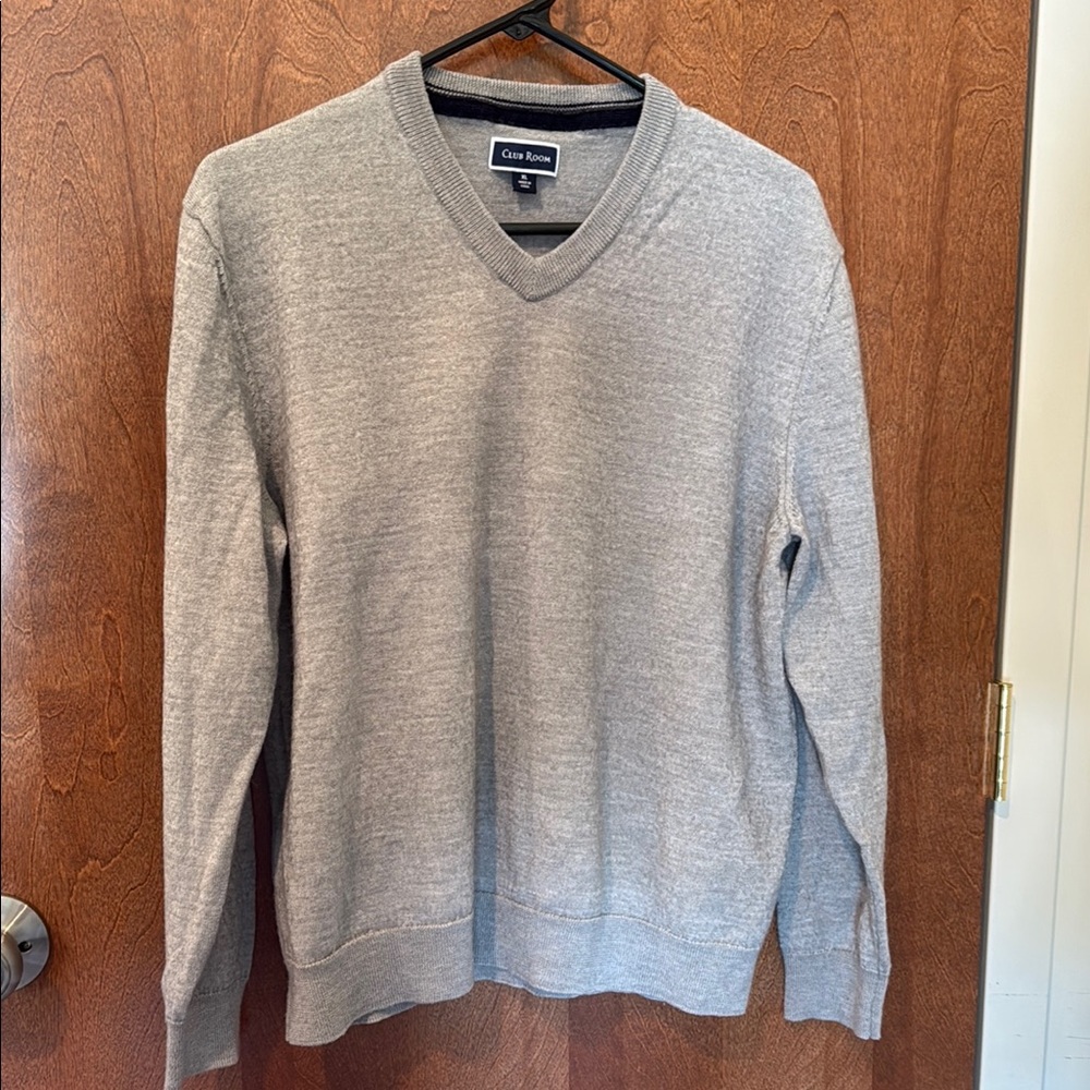 Grey XL Club Room V neck Sweater